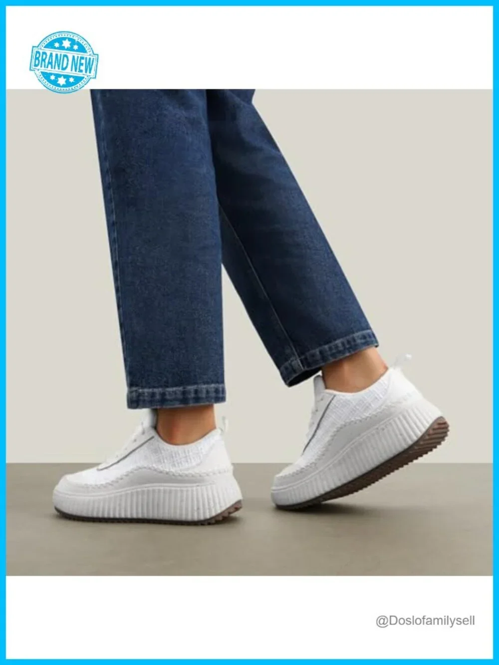 Women Chunky Platform Fashion Sneakers Tweed Comfortable Casual Sneaker